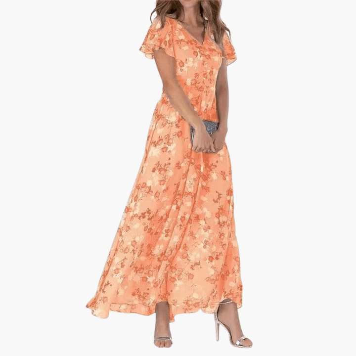 Maxikleid für Damen – geblümtes Sommerkleid luftig leicht