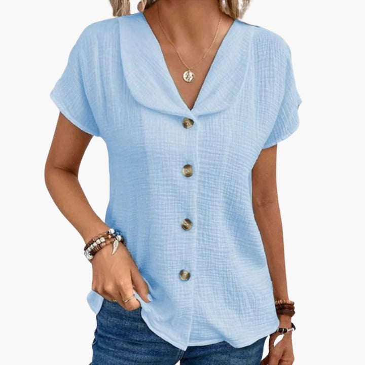 Button-up Bluse Damen – Sommerliche, lockere Passform