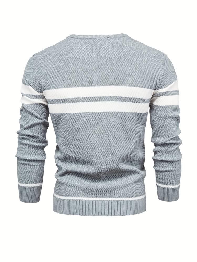 Herren-Strickpullover mit Streifen