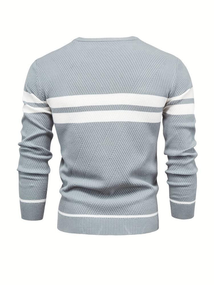 Herren-Strickpullover mit Streifen