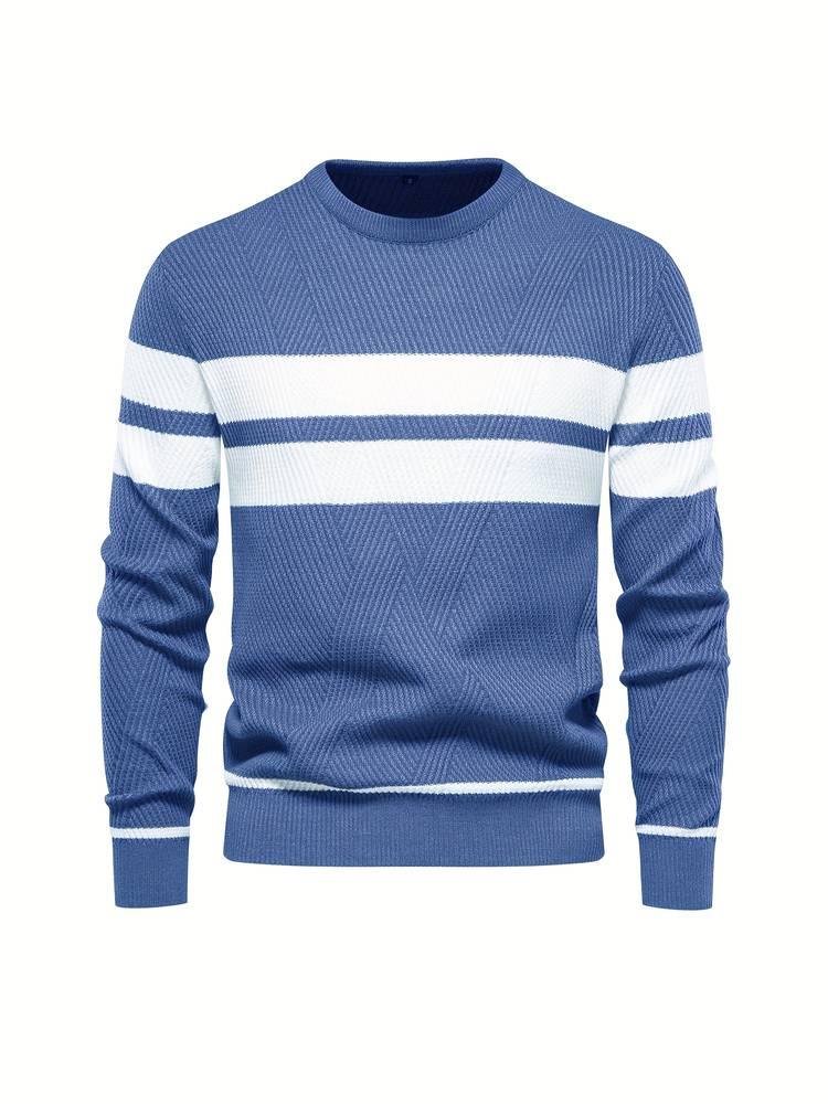 Herren-Strickpullover mit Streifen