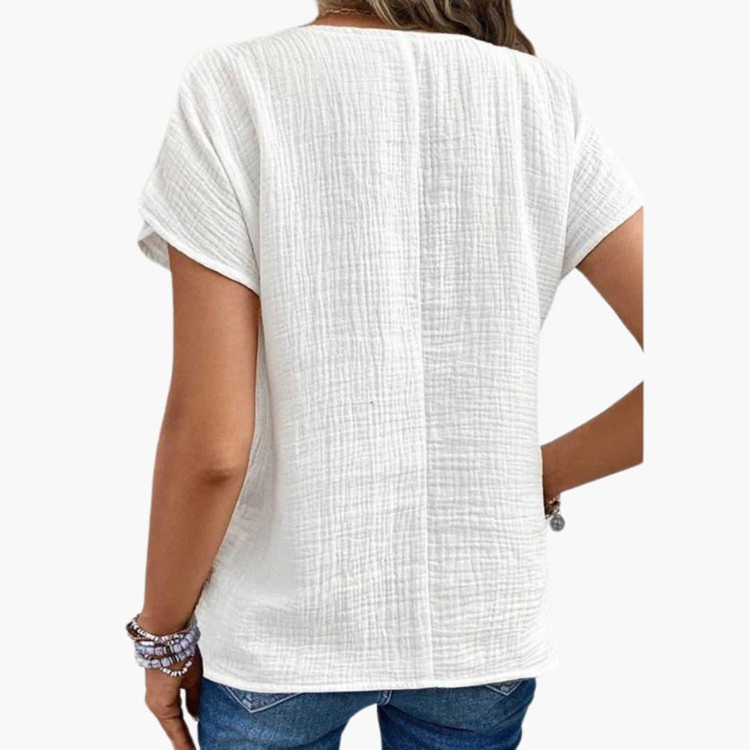 Button-up Bluse Damen – Sommerliche, lockere Passform