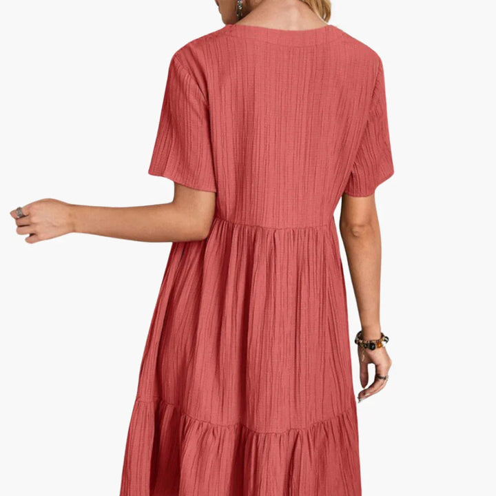 Fließendes Midi Kleid für Damen