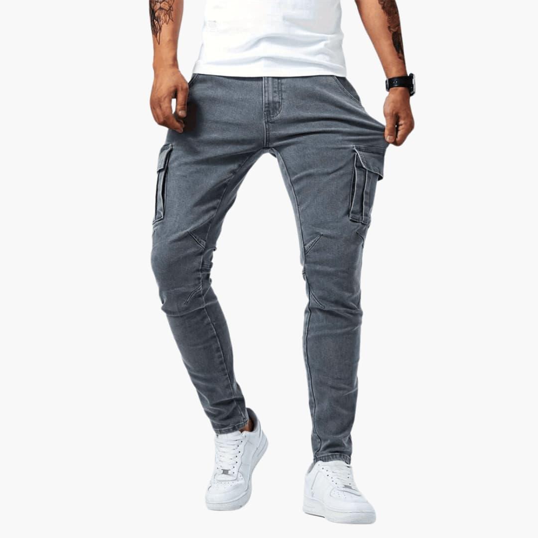 Stretch-Cargo-Jeans mit flexibler Passform für Herren