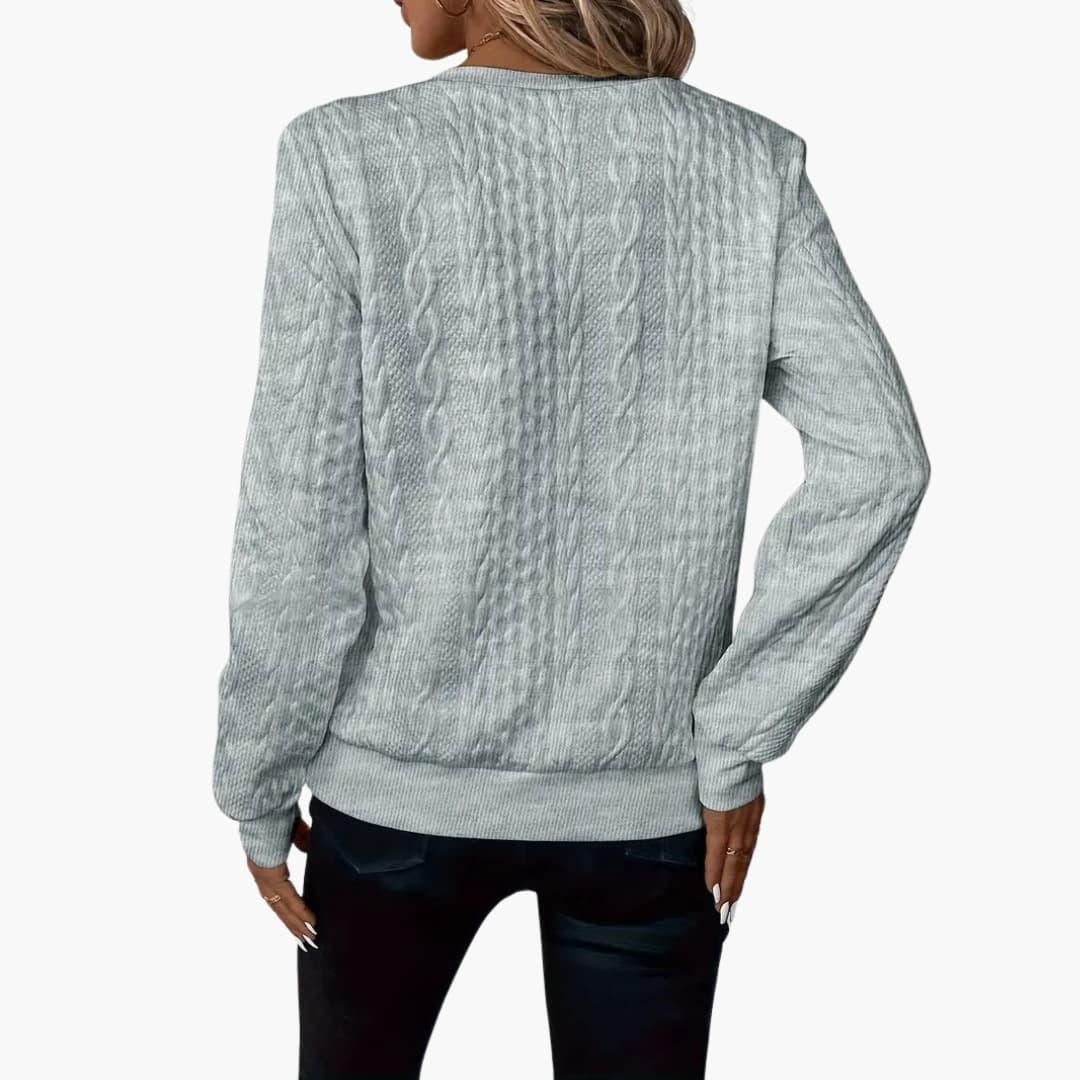 Strickpullover für Damen – Moderner Pullover mit Reißverschluss