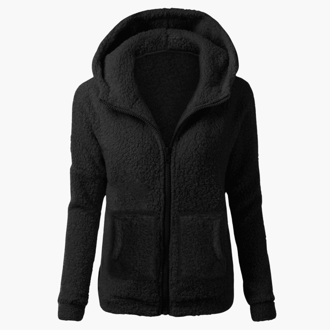 Damen Fleece Hoodie mit Reißverschluss und Kapuze – Warm