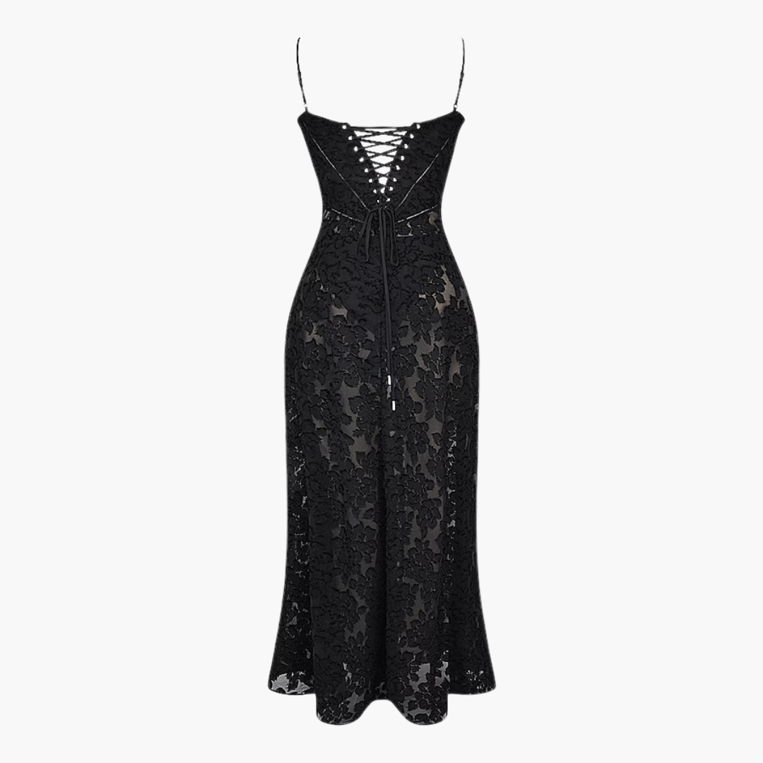 Spitzenkleid im Vintage-Stil für Damen – lang & elegant
