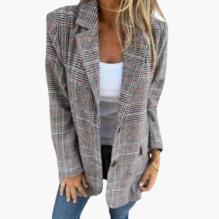 Karierter Blazer für Damen – Maßgeschneiderter Slim Fit Look