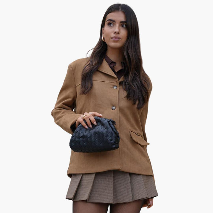 Trendige Damen-Wildlederjacke mit Knopfleiste – Stilvoll & Bequem