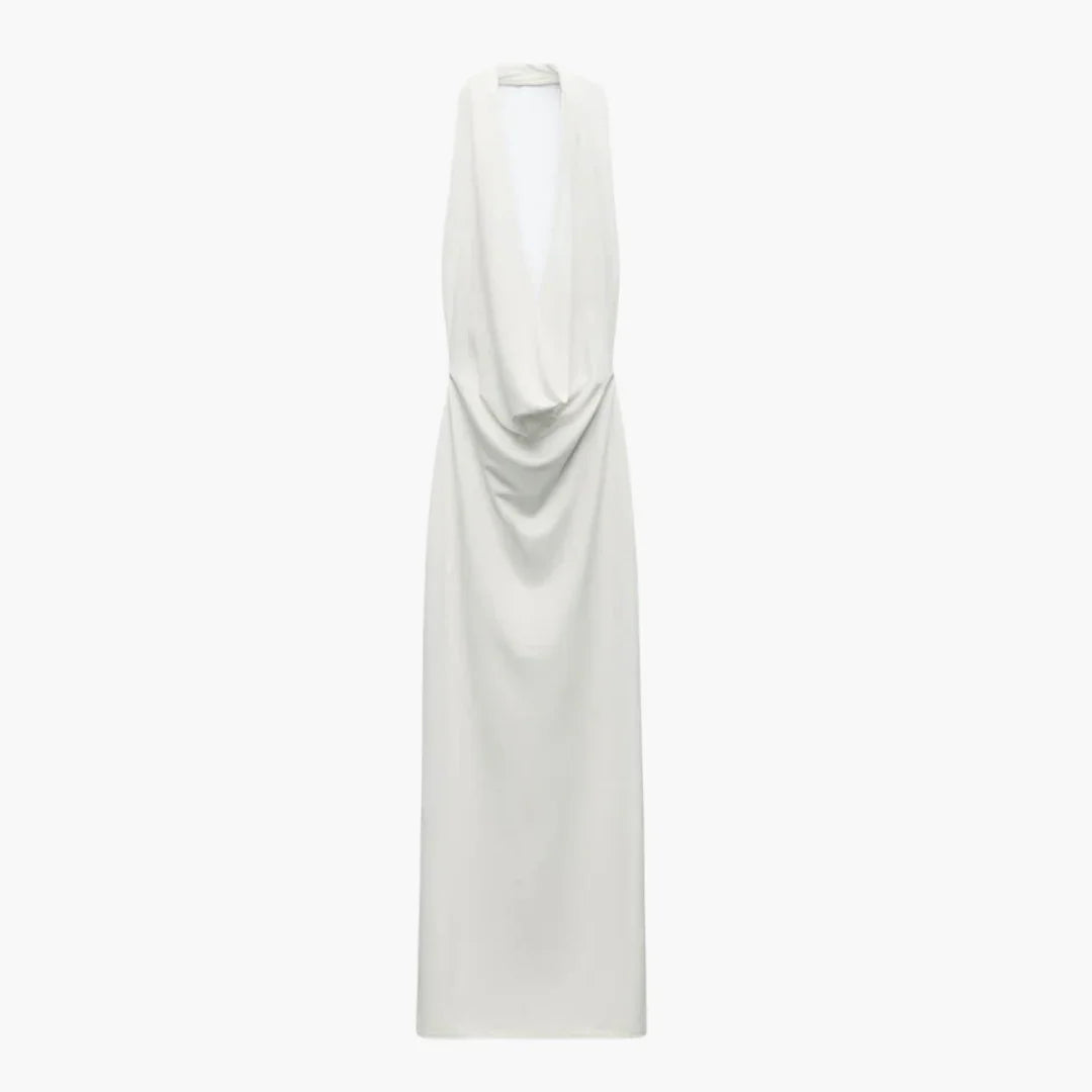 Tiefes V-Ausschnitt Maxikleid für Damen