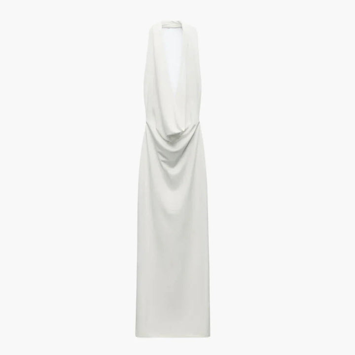 Tiefes V-Ausschnitt Maxikleid für Damen