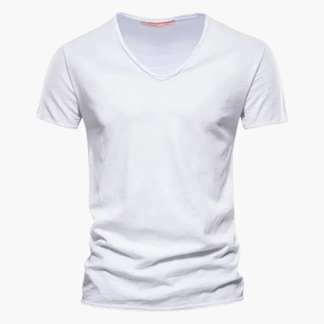 V-Ausschnitt Slim Fit T-Shirt für Herren