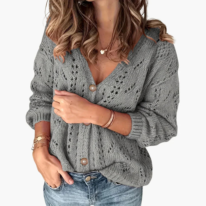 Geknöpfter Strick Cardigan für Damen