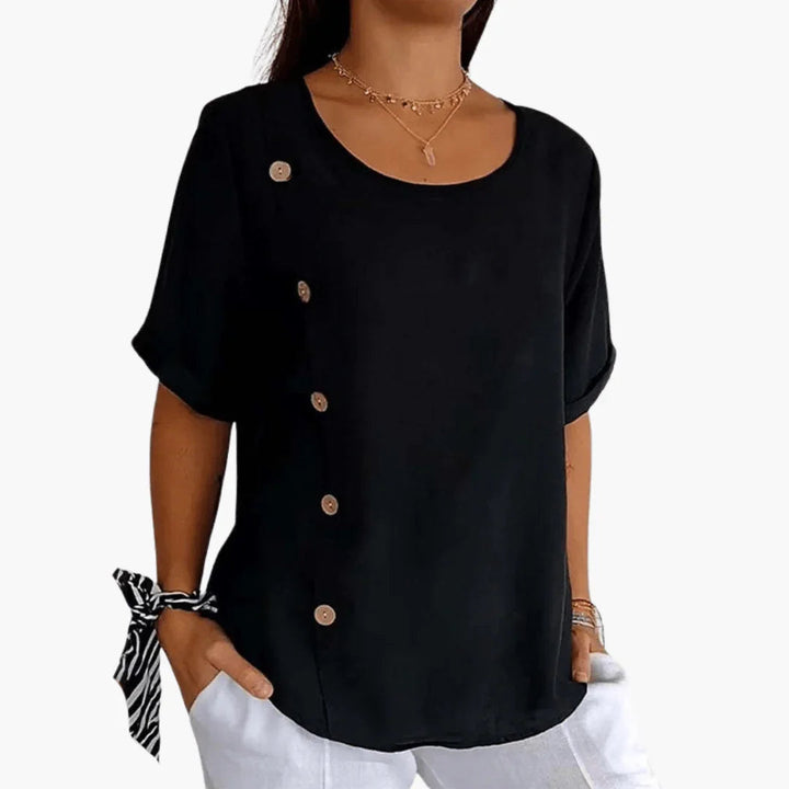 Seitlich geknöpfte Bluse für Damen