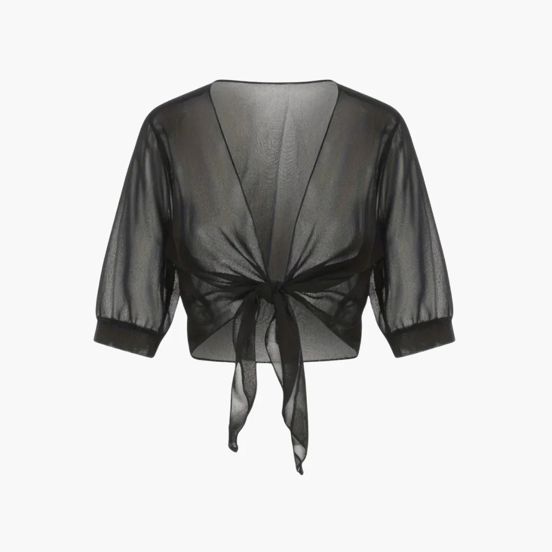 Offene Bluse mit langen Ärmeln für Damen