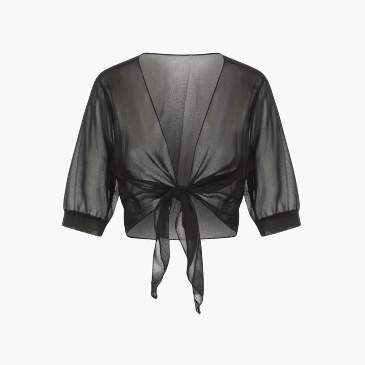 Offene Bluse mit langen Ärmeln für Damen