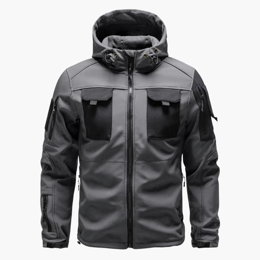 Herren Kapuzenjacke mit Reißverschluss und mehreren Taschen