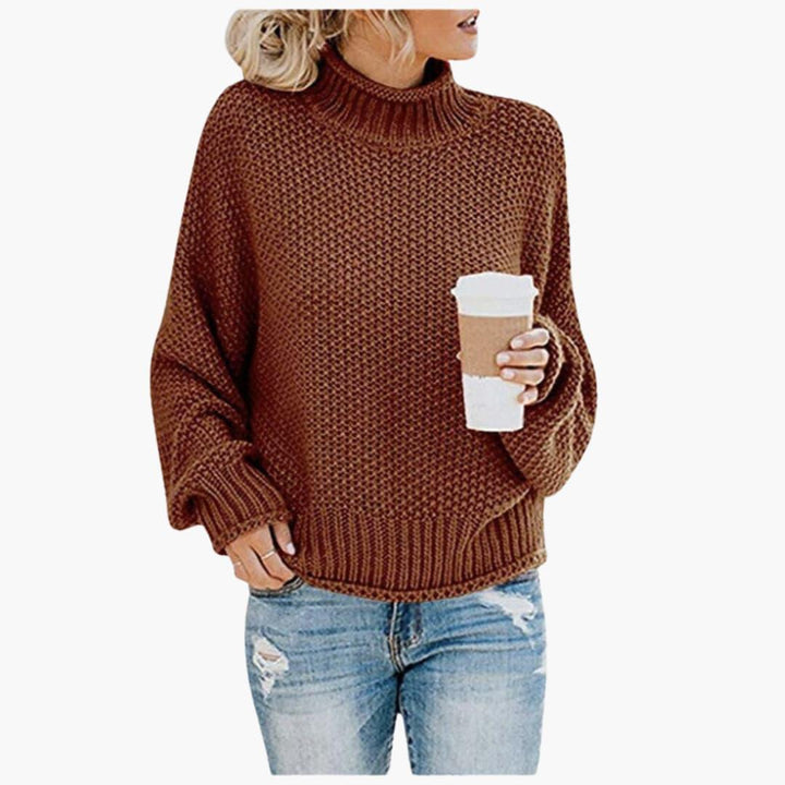 Strickpullover mit hohem Kragen für Frauen – gemütlich & stilvoll