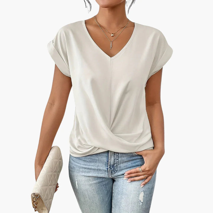 V-Ausschnitt T-Shirt für Damen