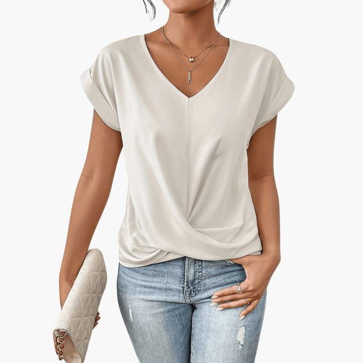 Trendy V-Ausschnitt Bluse für Frauen – stilvoll & bequem