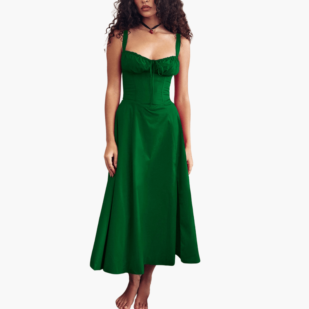 Korsettkleid für Damen mit - Rüschen & fließendem Rock