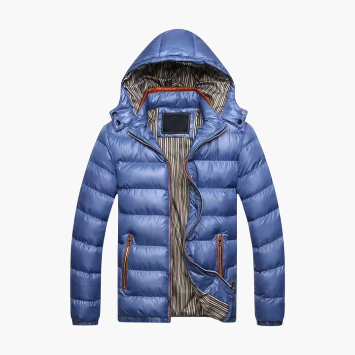 Herren-Daunenjacke mit Glanzeffekt