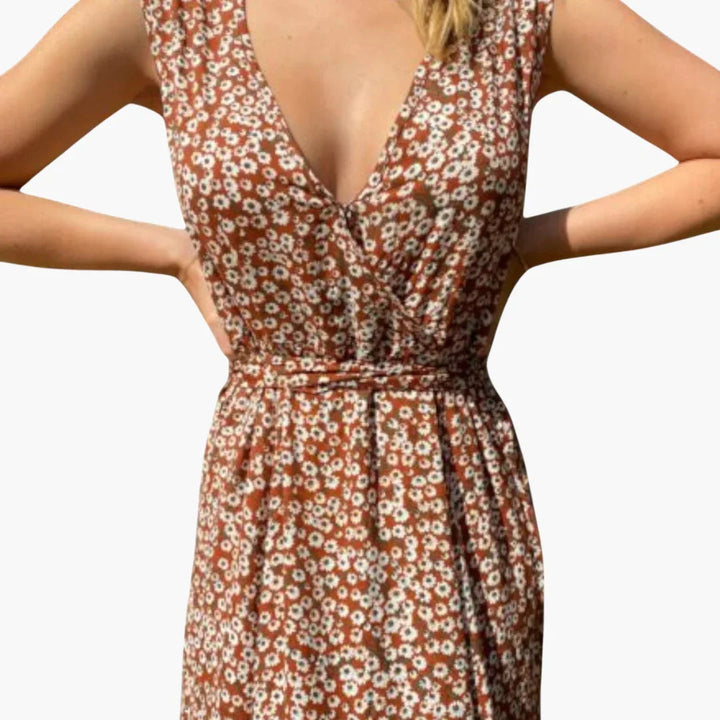 Boho Floral Maxi Kleid für Damen