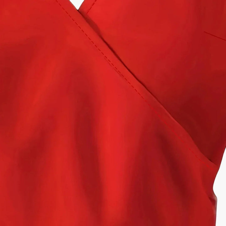 Ärmellose Wickelbluse mit Kragen für Damen
