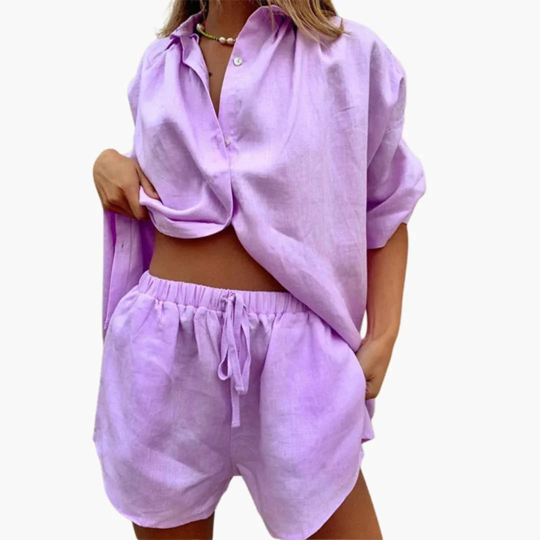 Zweiteiliges Top Shorts Set für Damen