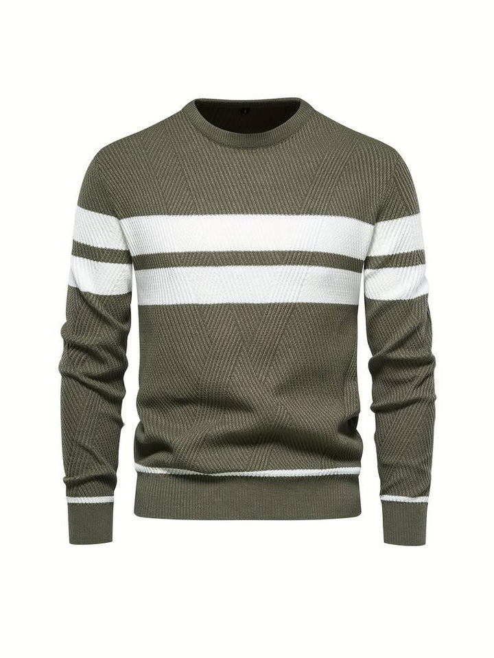 Herren-Strickpullover mit Streifen