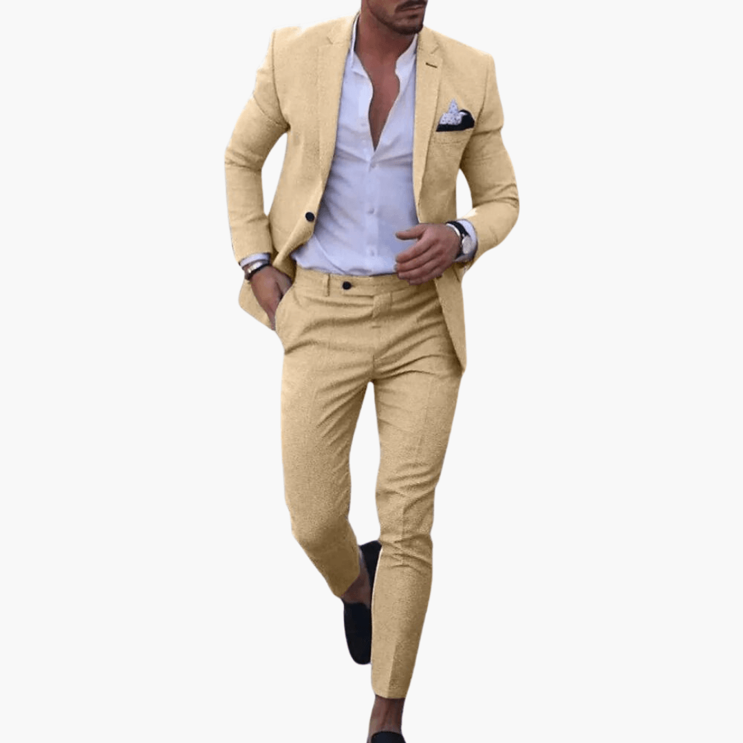 Herren Slim Fit Anzug mit Sakko für Business und Hochzeit