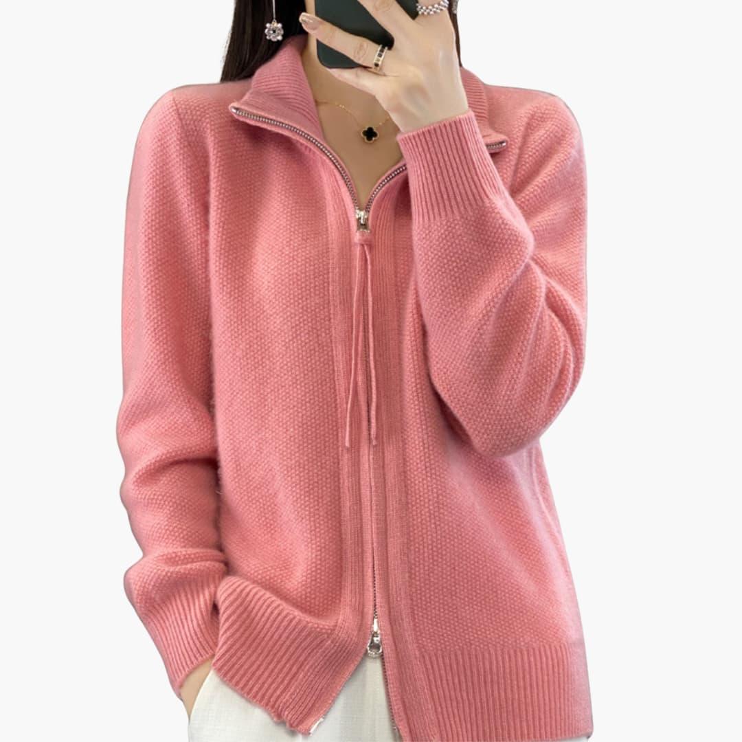 Reißverschluss Cardigan für Damen – Elegant & Vielseitig