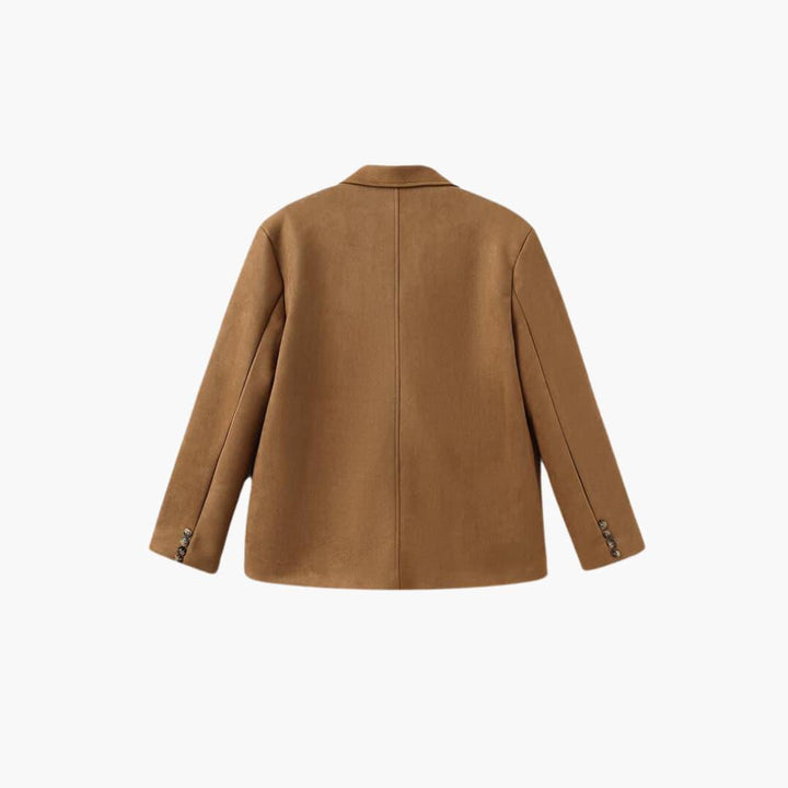 Trendige Damen-Wildlederjacke mit Knopfleiste – Stilvoll & Bequem