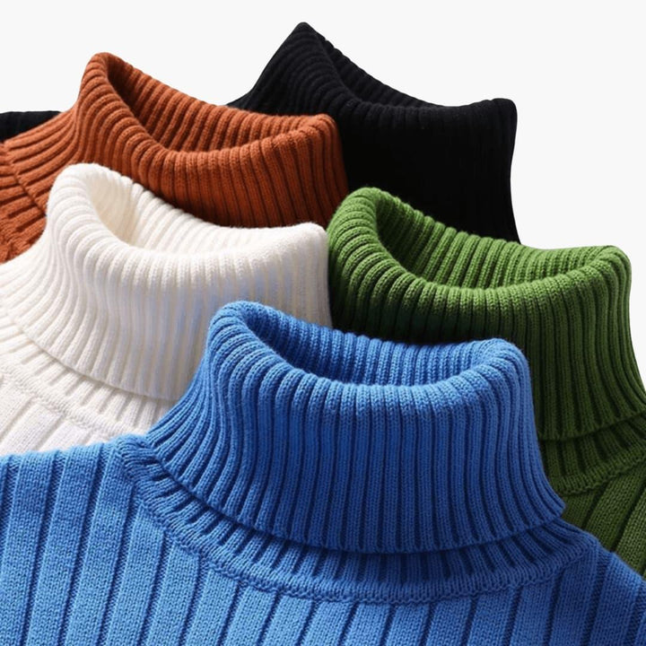 Gerippter Rollkragenpullover für Damen – stylisch & bequem