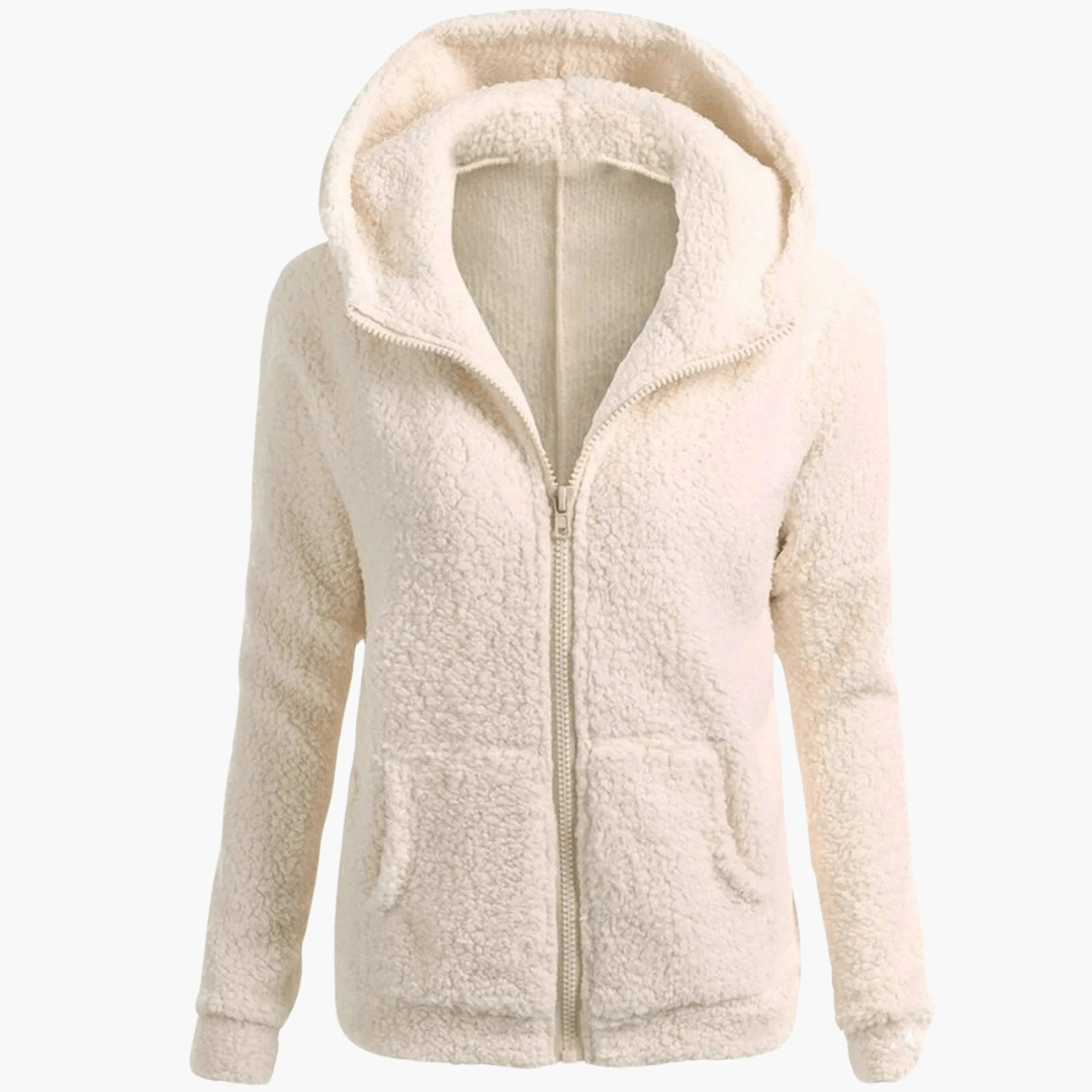 Damen Fleece Hoodie mit Reißverschluss und Kapuze – Warm