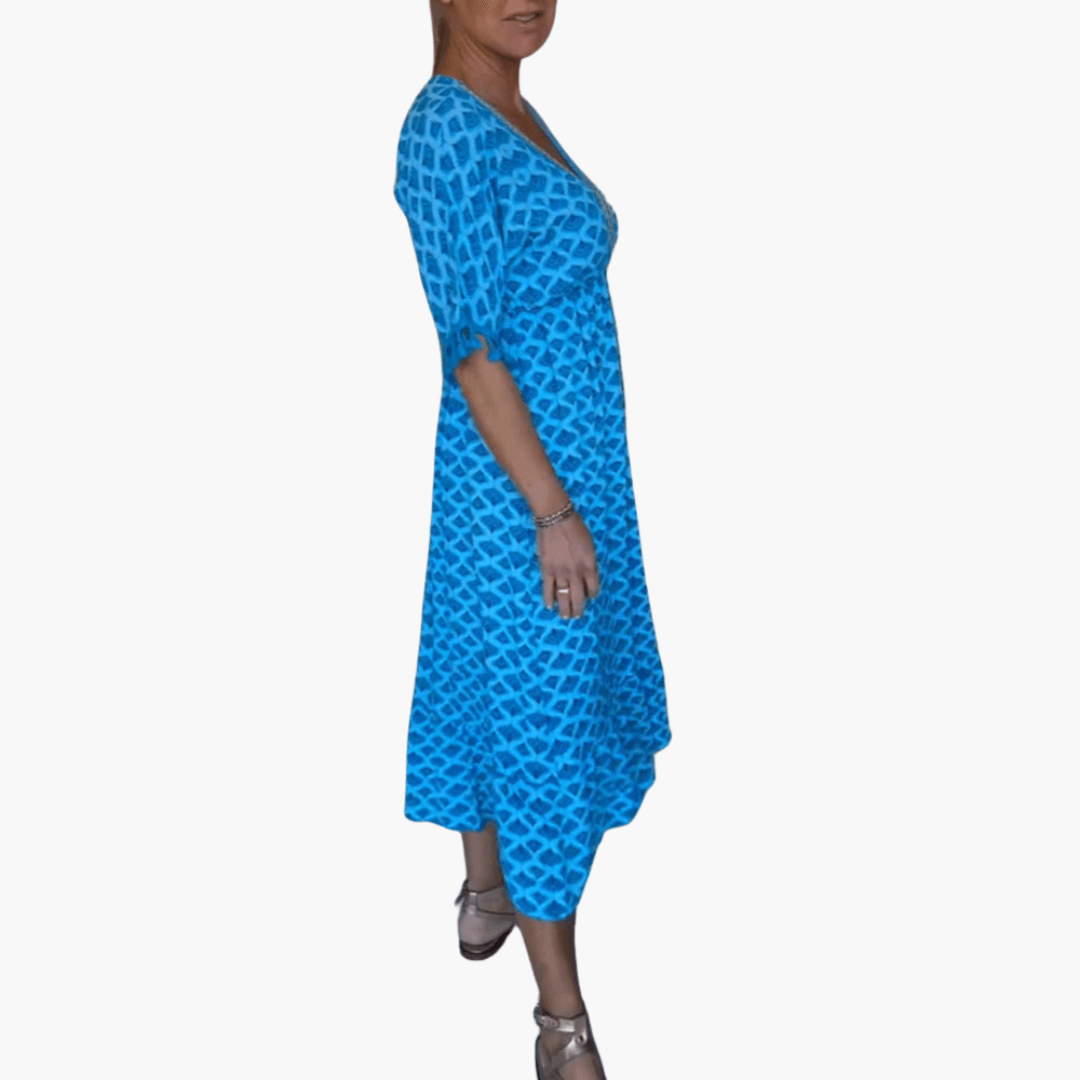 Damen Sommerkleid – V-Ausschnitt Lässiges Freizeitkleid