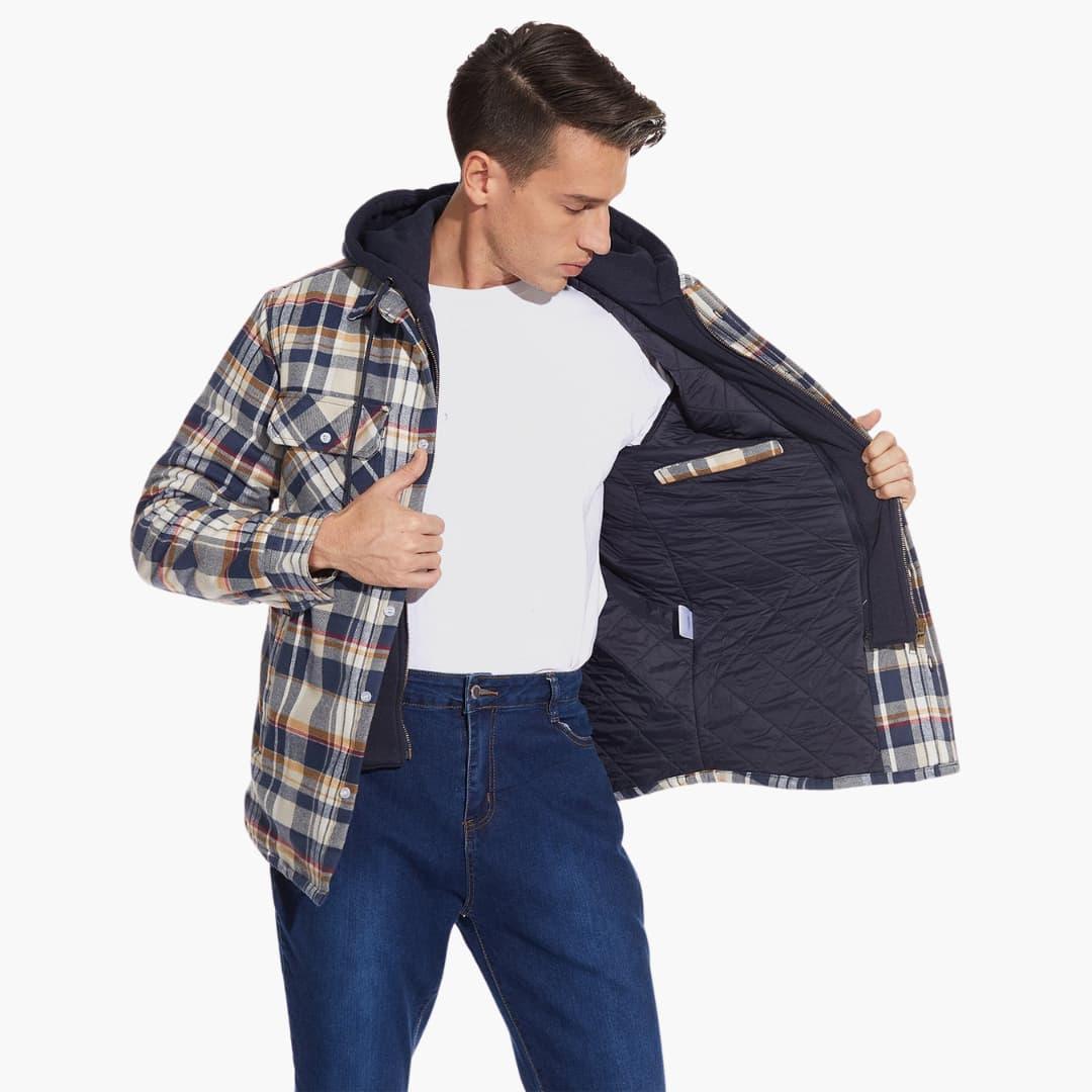Kariertes Flanelljacke für Herren