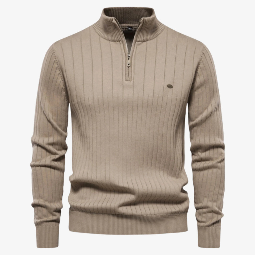 Gerippter Pullover Slim Fit für Herren