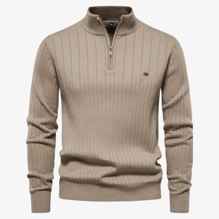Gerippter Pullover Slim Fit für Herren