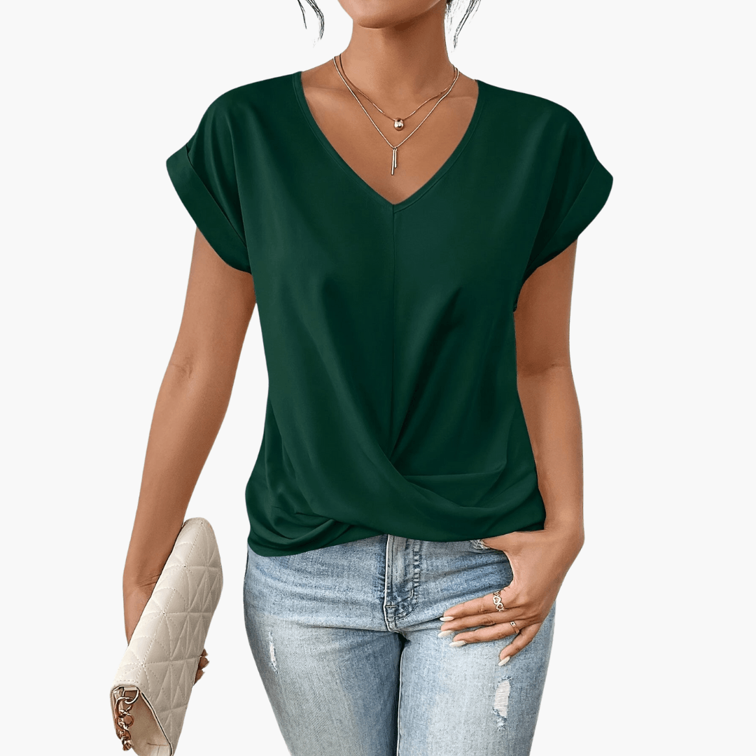 Trendy V-Ausschnitt Bluse für Frauen – stilvoll & bequem