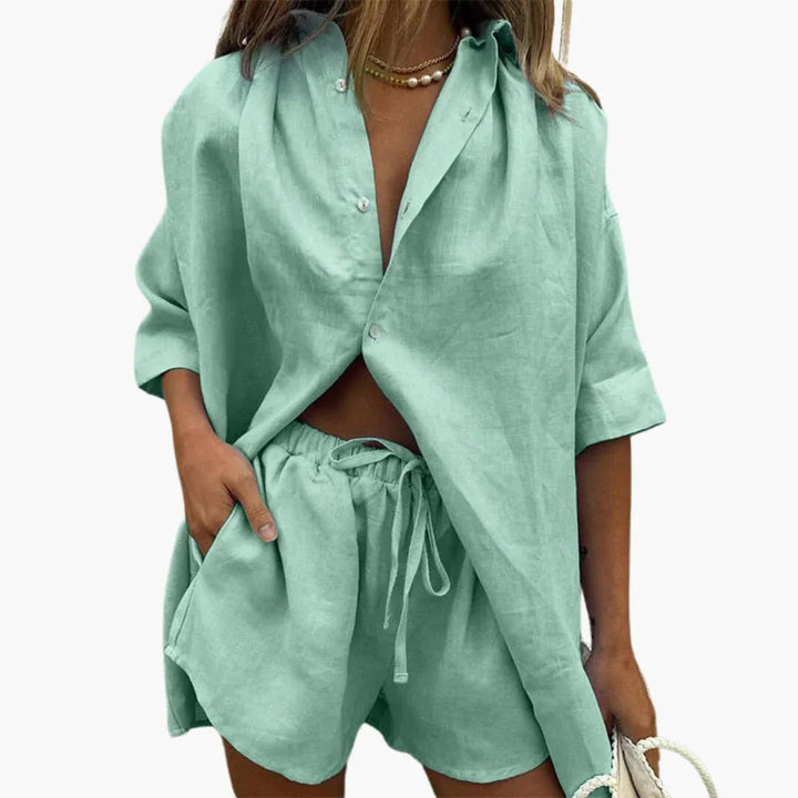 Zweiteiliges Top Shorts Set für Damen