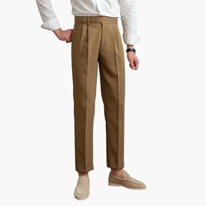 Faltenfront Hochtaillehose für Herren