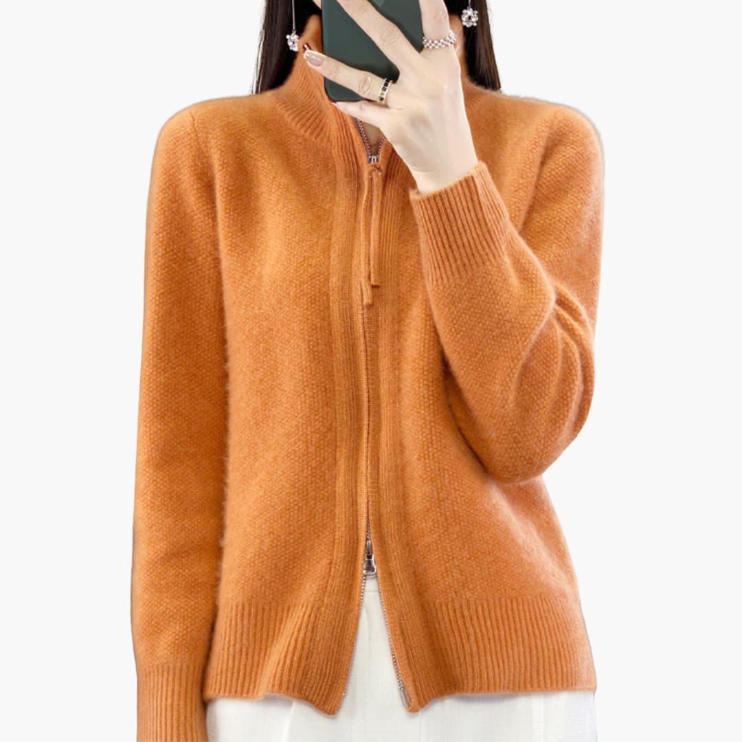 Reißverschluss Cardigan für Damen – Elegant & Vielseitig