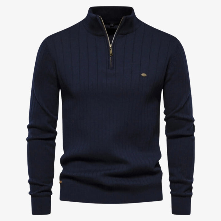 Gerippter Pullover Slim Fit für Herren