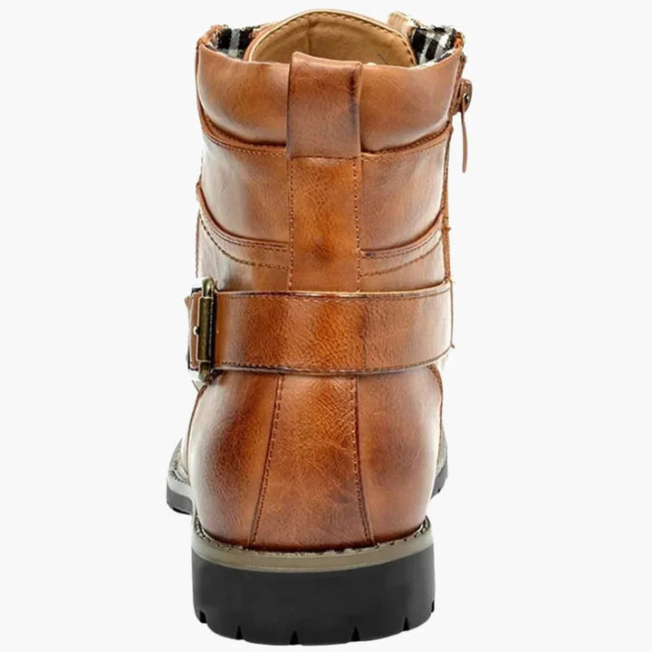 Schnür Stiefel mit Reißverschluss für Herren