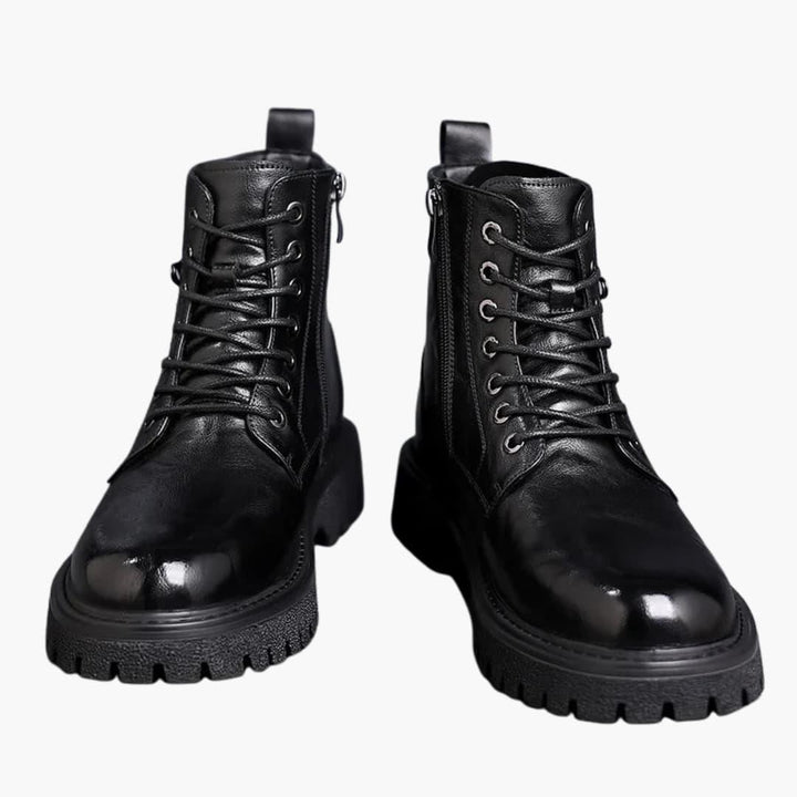 Schnürstiefel mit Reißverschluss für Herren