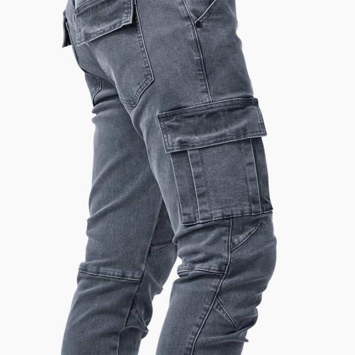 Stretch-Cargo-Jeans mit flexibler Passform für Herren