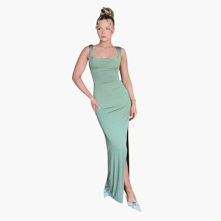 Chic Midi Kleid mit Rückenknoten für Damen