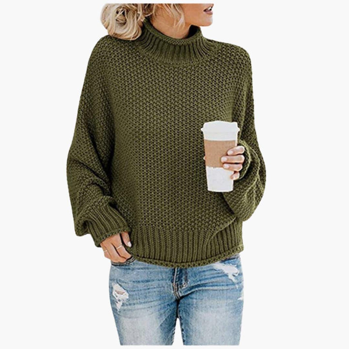 Strickpullover mit hohem Kragen für Frauen – gemütlich & stilvoll