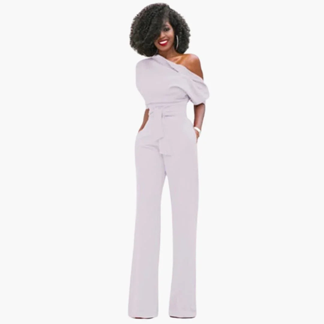 One-Schulter Overall mit Gürtel für Damen
